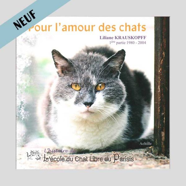 Couverture représentant un chat du livre "pour l'amour des chats" de Liliane Krauskopff