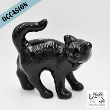 Chat noir émaillé